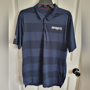 NFL Patriots NIKE Dri Fit Early Season Navy Blue Polo Golf Shirt Men Medium